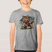 Kapitein Kat: De Voetbalsprint Tri-Blend Shirt (Voorkant)