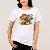 Kapitein Kat: De Voetbalsprint Tri-Blend Shirt (Voorkant)