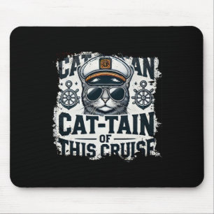Kapitein Kat-tain Van Cruiseschip Zee Vakantie Kit Muismat