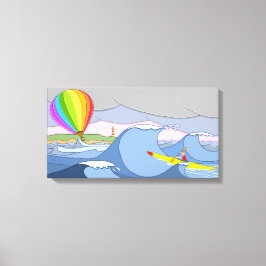 Kapitein Kayak en de ballon Canvas Afdruk