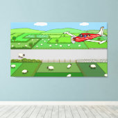 Kapitein Kayak's vlucht Canvas Afdruk (Insitu (Houten vloer))