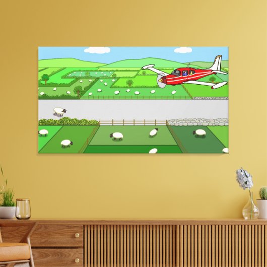 Kapitein Kayak's vlucht Canvas Afdruk (Insitu (Woonkamer))