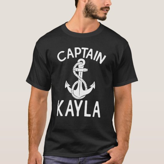 Kapitein Kayla Yacht Anchor Boat Boating Ship T-shirt (Voorkant)