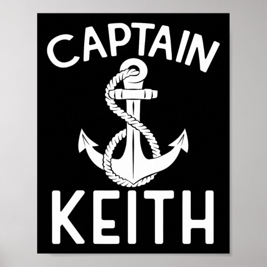Kapitein Keith Boat Ship Anchor Boating Yacht Poster (Voorkant)