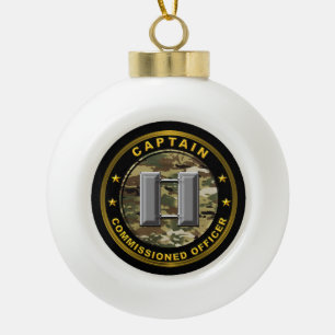 Kapitein  keramische bal ornament