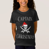 Kapitein kerstfeestdag Pirate Skull Santa Hat B T-shirt (Voorkant)