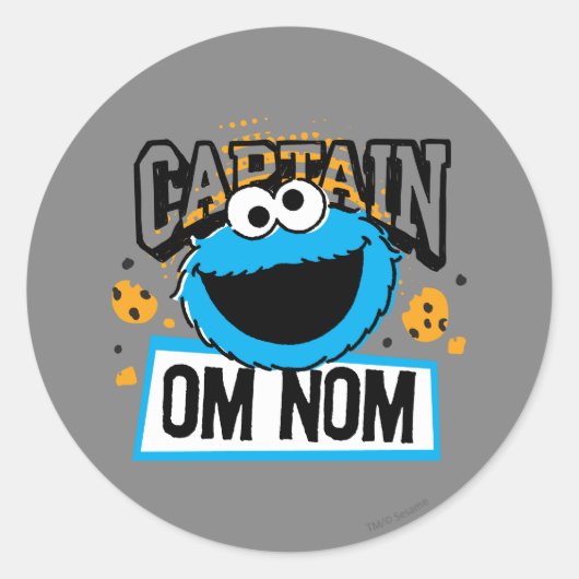 Kapitein Koekiemonster Ronde Sticker (Voorkant)