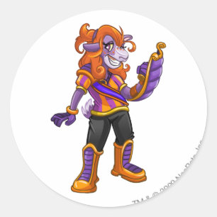 Kapitein Kreludor 2 Ronde Sticker