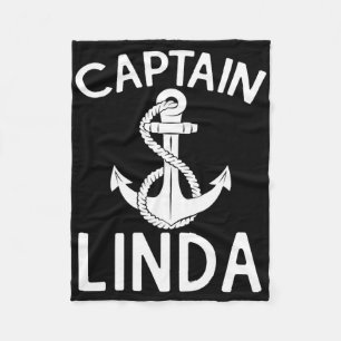 Kapitein Linda Boot Varen Schip Jacht Anker  Fleece Deken