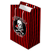 Kapitein Mam Gift Bag Medium Cadeauzakje (Achterkant Gekanteld)