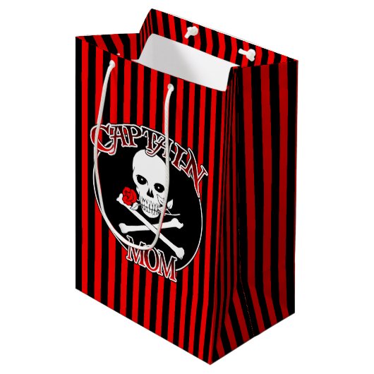 Kapitein Mam Gift Bag Medium Cadeauzakje (Voorkant Gekanteld)