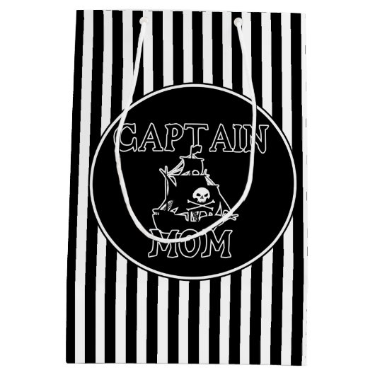 Kapitein Mam Gift Bag Medium Cadeauzakje (Achterkant)