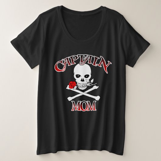 Kapitein Mam Grote Maat T-shirt (Design voorkant)