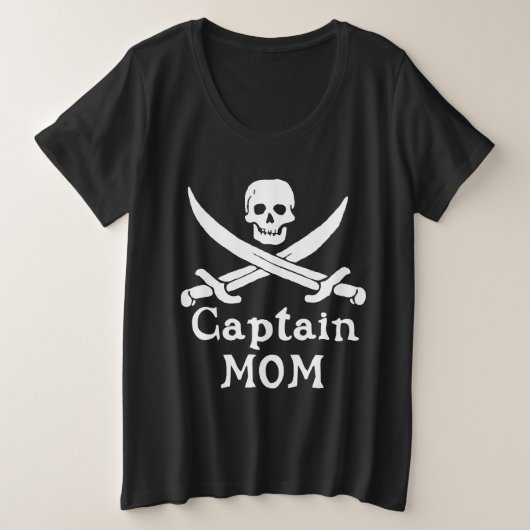 Kapitein Mam - Klassiek Grote Maat T-shirt (Design voorkant)