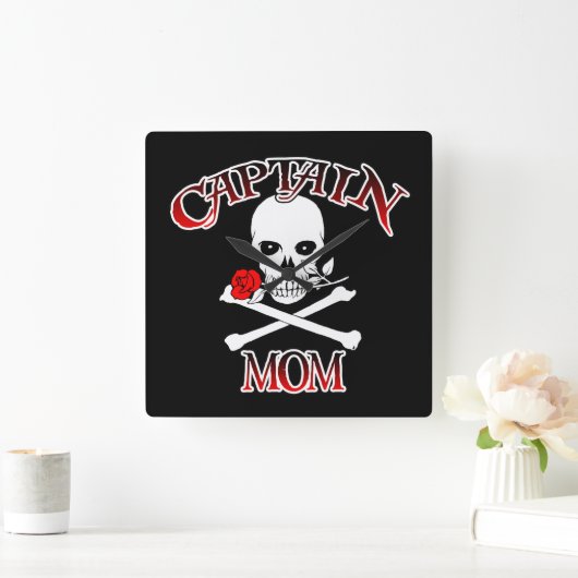 Kapitein Mam Wall Clock Vierkante Klok (Huis)