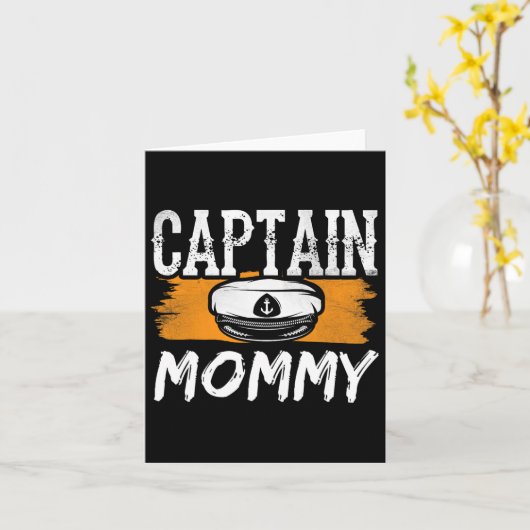 Kapitein Mama Boot Boot Bemanning Schip Moeder Mam Kaart (Gele Bloem)