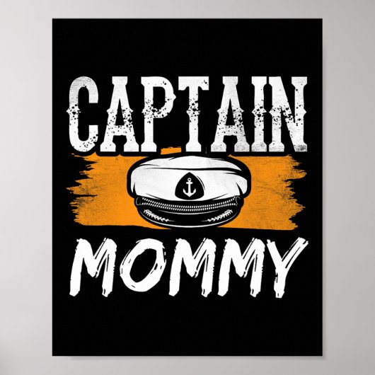 Kapitein Mama Boot Boot Bemanning Schip Moeder Mam Poster (Voorkant)