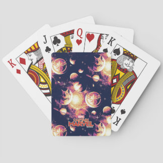 Kapitein Marvel | Goose Planetary Pattern Pokerkaarten