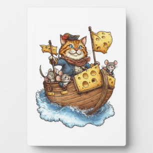 Kapitein Meowbeard � Grappige Piratenkat Grafisch Fotoplaat