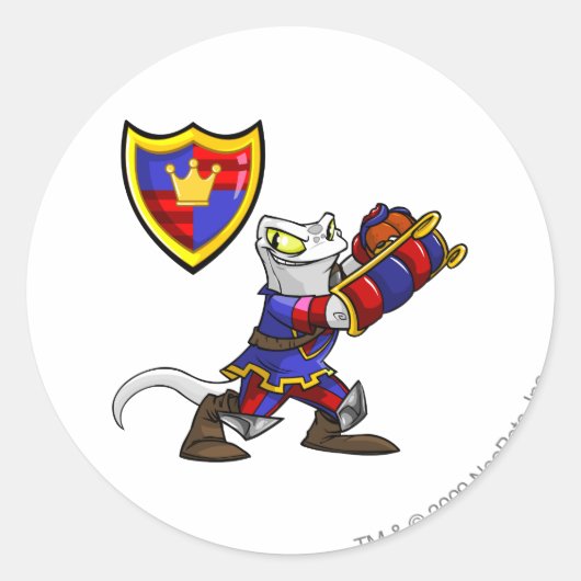 Kapitein Meridell Team 1 Ronde Sticker (Voorkant)