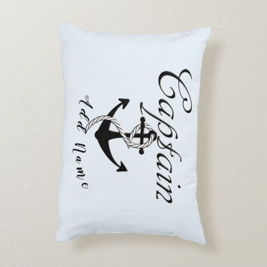 Kapitein met Anker Accent Kussen (Achterkant (Verticaal))