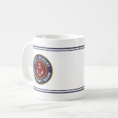 Kapitein met Jouw naam Maroon Nautical Anchor Mok (Voorkant links)