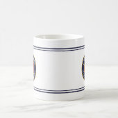 Kapitein met Jouw naam Maroon Nautical Anchor Mok (Center)