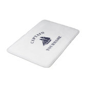 Kapitein met Jouw naam Sailboot Nautical Bath Mat (Gekanteld)