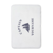 Kapitein met Jouw naam Sailboot Nautical Bath Mat (Voorkant Verticaal)