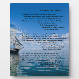 Kapitein, mijn kapitein door Walt Whitman Fotoplaat