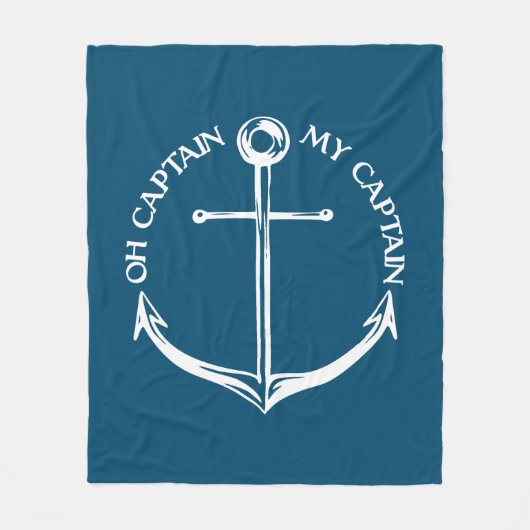 Kapitein, mijn kapitein fleece deken (Voorkant)
