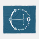 Kapitein, mijn kapitein fleece deken (Voorkant (Horizontaal))