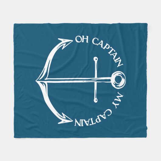 Kapitein, mijn kapitein fleece deken (Voorkant (Horizontaal))