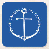 Kapitein, mijn kapitein kartonnen onderzetters (Voorkant)