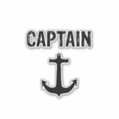 Kapitein, minimalistisch ontwerp sticker (Voorkant)