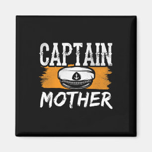 Kapitein Moeder Boot Bemanning Jacht Schip Mama Mo Magneet