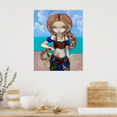 Kapitein Molly Morgan Art Print - Pirate Girl (Keuken)