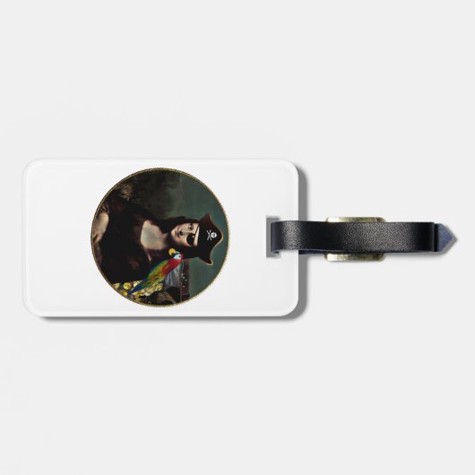 Kapitein Mona Lisa Pirate Bagagelabel (Achterkant horizontaal)