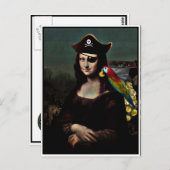 Kapitein Mona Lisa Pirate Briefkaart (Voorkant / Achterkant)