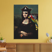 Kapitein Mona Lisa Pirate Canvas Afdruk (Insitu (Woonkamer))