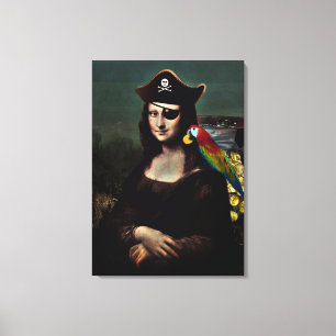 Kapitein Mona Lisa Pirate Canvas Afdruk