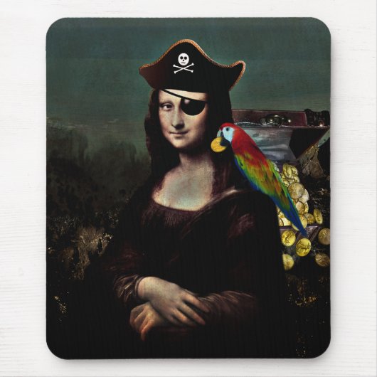 Kapitein Mona Lisa Pirate Muismat (Voorkant)