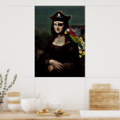 Kapitein Mona Lisa Pirate Poster (Keuken)
