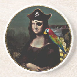Kapitein Mona Lisa Pirate Zandsteen Onderzetter