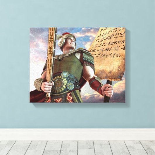 Kapitein Moroni stretched canvas Print (Insitu (Houten vloer))