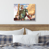 Kapitein Moroni stretched canvas Print (Insitu (Slaapkamer))