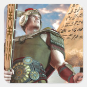 Kapitein Moroni Vierkante Sticker (Voorkant)