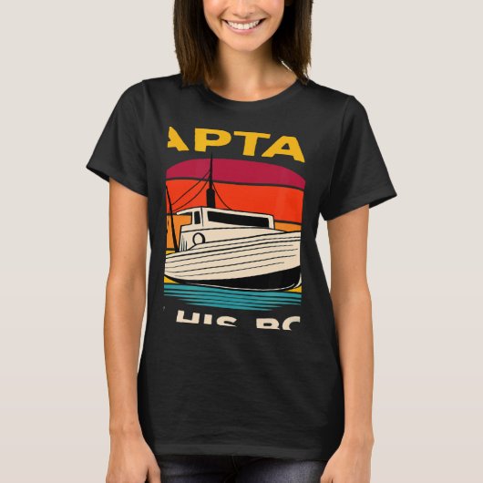 Kapitein Motor Boat 1 T-shirt (Voorkant)