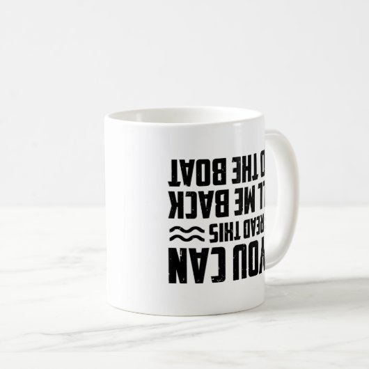 Kapitein motorboten, als u dit kunt lezen koffiemok (Voorkant rechts)