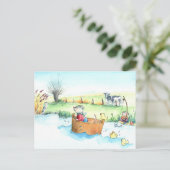 Kapitein Mouse op het Briefkaart aan boord (Staand voorkant)